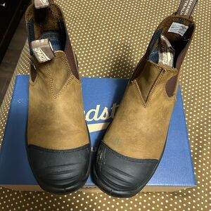 Blundstone Men's Brown and Black Leather Boots